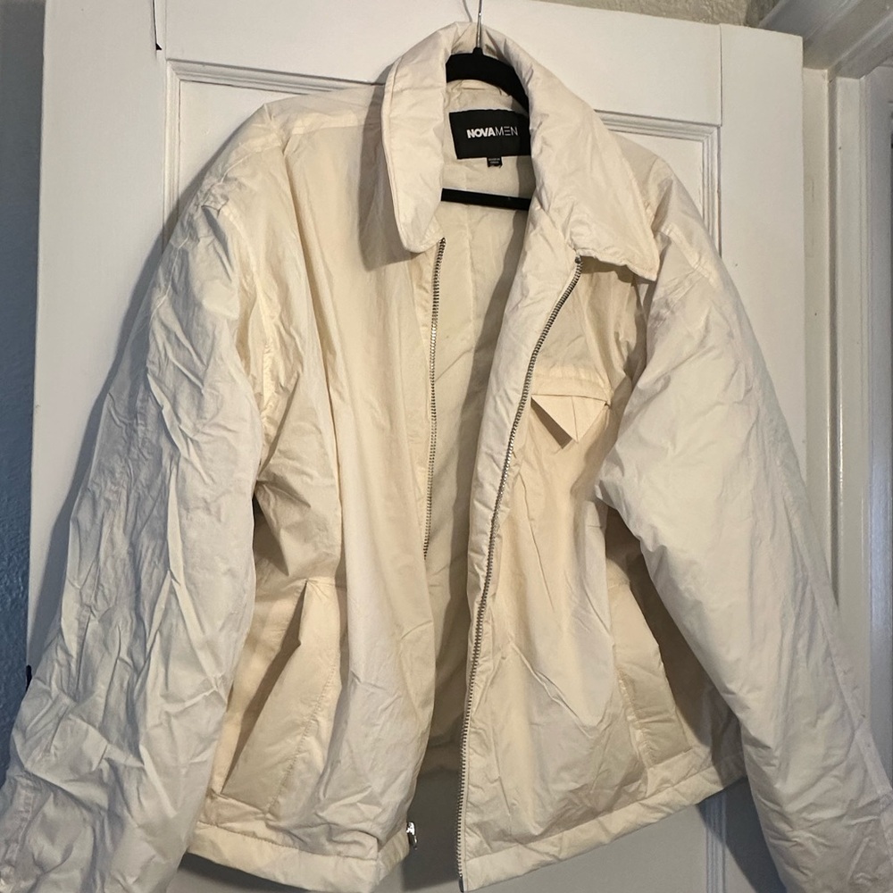 MEN Cream Light Puffer Jacket